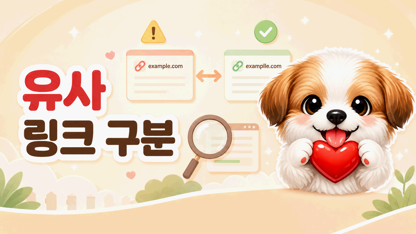 여기여 유사 링크와 유사 주소 구분 방법